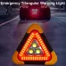 Solar Emergency Triangle Warning Light Safety Emergency Car Warning Frame Traffic Warning Sign Car Tripod Solar Reflective Triangle Emergency Light Warning