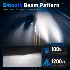 NOVSIGHT A500-T2 160W High Power 2PCS  33,000LM DC9-32V Car LED Headlights 6500K Cool White IP68 Waterproof