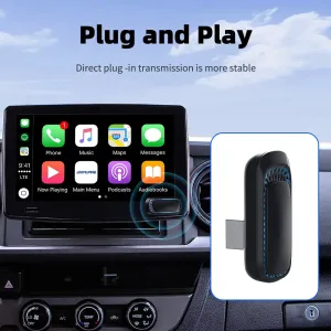 Car Wired to Wireless CarPlay BOX Adapter for Car Stereo With USB Plug and Play Smart Link Phone CarPlay Automatic