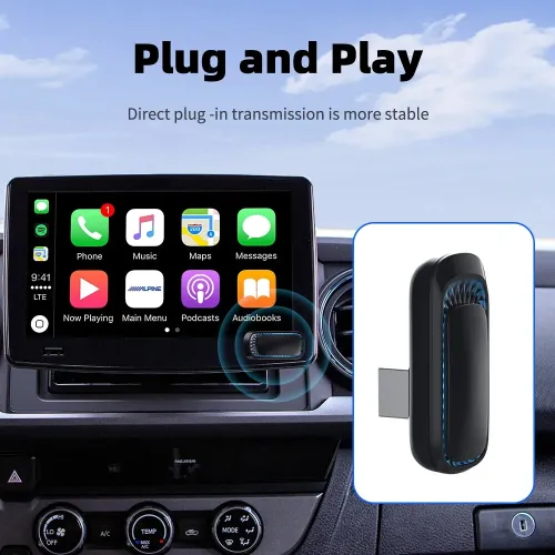 Car Wired to Wireless CarPlay BOX Adapter for Car Stereo With USB Plug and Play Smart Link Phone CarPlay Automatic