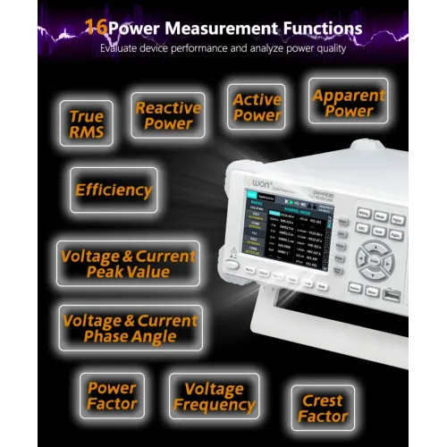 OWON OWH9811 OWH9830 High Precision Power Meter 10 Channels Measurement Energy Monitoring 3.96 Inch TFT LCD RS232 Portable Professional Energy Analyzer