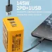 CH145-PD  3-Port USB PD Charger USB-A+2USB-C PD3.0/3.1 QC3.0/4.0 PPS Fast Charging Wall Charger Adapter EU Plug US Plug for iPhone 16 16 Plus 15 Pro 14 13 12 Pro Max for Xiaomi 15pro for Samsung Galaxy Z Flip6 for Huawei Mate XT