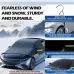 Winter Car Windshield Snow Cover Universal Fit All Season Protection Front Side Rearview Thickened Magnetic Anti Snow Ice UV Multi-Layer Fabric