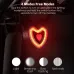 WESBIKING Heart Bicycle Taillight Brake Sensing Smart Start/Stop Memory Waterproof Bike Rear Light for MTB Night Riding Safety