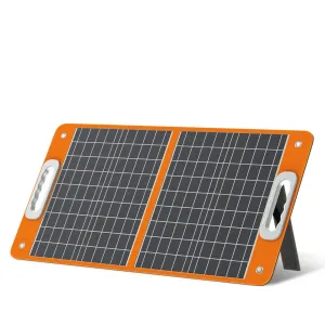 UDirect FlashFish 18V 60W Foldable Solar Panel Portable Solar Charger with DOutput USB-QC3.0 for Phones Tablets Camping Van RV Trip
