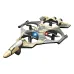 ZHRC Z100 2.4G EPP Hover Fighter Glider One-Key Circling 360 Roll 4 Turbofans 4CH LED RC Drone Airplane Quadcopter Stunt Glider RTF