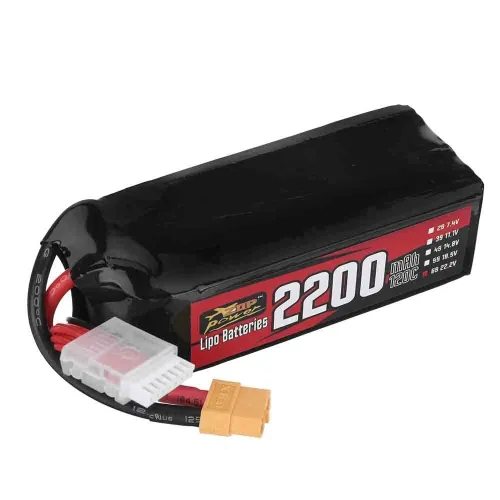 ZOP Power 22.2V 2200mAh 120C 6S LiPo Battery XT60 Plug for RC Drone
