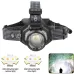 IPRee Dual Light Source Zoomable LEHeadlamp with Sensing Switch Long-Range Strong Light LEOutdoor Long Endurance Head Light Searchlight