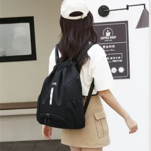 IPRee Women Drawstring Backpack Multifunctional Leisure Daybags Portable Travel Bag Korean Style Waterproof Pack Lightweight Schoolbag