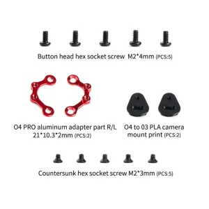 1-5 Kits Axisflying DJI O3 to O4 Pro Adapter - Frame Conversion for MANTA 5/C35 V2/C30, Plug & Play