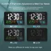 LED Graffiti Clock Automatic Time Calibration Wifi Temperature And Humidity Atomic Clock Mirror Clock  Four Levels of Brightness Adjustment
