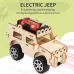 Innovative Technology Small Production for Jeep Car Electric Toy Student Scientific Experiment DIY Handmade Model School Supplies