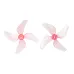 4 Pairs GEMFAN 1211 31mm 1.2 Inch 4 Blade PC Propeller 0.8mm / 1mm for FPV Racing Drones Compatible with 0702 29000kV Motor