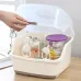Baby Portable Bottle Drying Racks With Anti-dust Cover Large Nursing Bottle Storage Box Baby Dinnerware Organizer