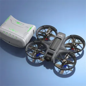 X226 WiFi FPV with Goggles Glasses / 5.9inch LCD Screen Controller HD Dual Camera Electrically Adjustable Optical Flow Hover Circle Protection LED Light Brushless 2.4G 4CH 6-Axis Remote Control Toys RC Drone Quadcopter RTF