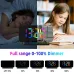 180  Rotation RGB Colorful Night Light Radio Projection Clock Projection Digital Alarm Clock With Night Light 2 USB Output Port 12H/24H FM Radio Time Projector LED Clock