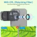 200x Mobile Phone Microscope with LED Light Macro Lens Manual Focus CPL Filter High Magnification Portable for Smartphone Camera