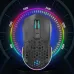 HXSJ T28 Dual Mode Wireless Mouse Hollow Design 800-4800DPI RGB Backlight 600mAh Rechargeable 2.4G/bluetooth Gamer Mice