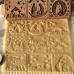Wooden Embossed Rolling Pin Nativity Pattern Xmas Christmas Wooden Engraved Embossing Rolling Pin with 9 Different Scene for Baking Embossed Cookies