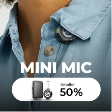 Hollyland Lark M2 COMBO Wireless Lavalier Microphone 48kHz/24-bit Hi-Fi Audio 300m Range Noise Cancelling 40H Battery Life for YouTube Vlogging Streaming for iPhone Camera Android PC