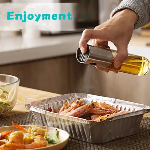 2 Pieces Cooking Oil Sprayer Olive Oil Kitchen Oil Spray Bottle Portable Kitchen Dispenser for Air Fryer Baking Salad Grilling Baking Olive Oil