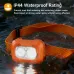 BIKIGHA39 550 Lumens Ultra-Bright Mini Sensor Headlamp Spotlight + Floodlight) Wave Sensing 3-Color Light IP44 Waterproof USB-Rechargeable for Camping Hiking