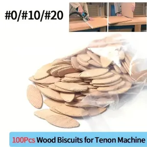 100pcs Woodworking Biscuit Joiner Kit Assorted #0 #10 #20 Wooden Biscuits for Plate Joiners Wood Joining Accessories