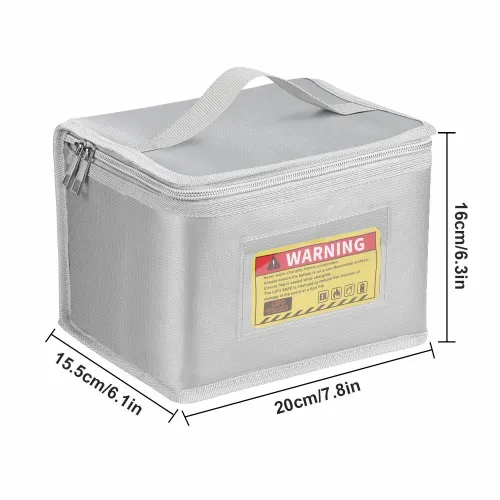 Portable Fireproof Explosion-proof Lipo Battery Safety Bag Fire Resistant For Charging Storage Bag 210*160*155mm
