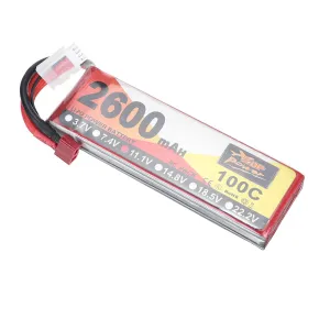 ZOP Power 11.1V 2600mAh 100C 3S LiPo Battery T Plug for RC Car