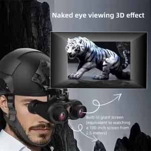 IPRee Head Mounted Night Vision Goggles 3VDigital Infrared Night Vision Binoculars 8064x3024 Photo & 3840x1080 Video Resolutions 150m Night Vision
