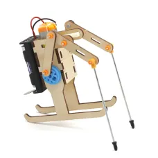 Wooden Ski Robot Model Assembly Kit DIY Children's Science Experiment Education Toy Student Technology Small Production