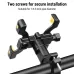 BENGGUO Four-Claw Bike Holder 360 Adjustable Shockproof Anti-fall Aluminum Alloy Handlebar Holder with Rubber Gasket for Motorcycle Bicycle Scooter Bracket