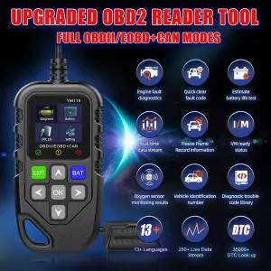 YM119 OBDII Scanner Diagnostic Tool OBD2 Code Reader 1.8-inch TFT Color Screen Car Automotive Diagnostic Tool