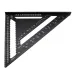 12-inch Aluminum Alloy Triangle Ruler with Protractor Scriber and Sawtooth Guide Multifunctional Tool