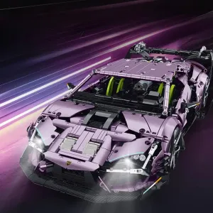 GULY 10653 MOC Technology 1/10 Creative Supercar Model Building Block Remote Control Car 2074Pcs City DIY Brick Adult Toy Gift