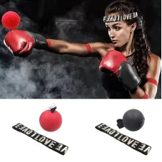 KALOA1Pcs Speed Boxing Ball Head-Mounted Punch Sanda Training Hand Eye Reaction Home Sandbag Fitness Gym Equipment