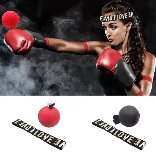 KALOA1Pcs Speed Boxing Ball Head-Mounted Punch Sanda Training Hand Eye Reaction Home Sandbag Fitness Gym Equipment