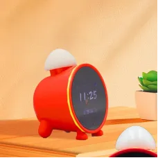 AI CLOCK AICK1 Smart AI Alarm Clock 2.8 Inch Screen AI Voice Assistant Multi-Language Support Pomodoro Timer Colorful Ambient Light Fun MushroomHead Design