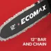 [USA Direct]Ecomax ELG05 Cordless Chainsaw 12-Inch 18V Electric Chainsaw with 4Ah Battery & Fast Charger Powerful Chain Saws with Double Safety Switch for Wood Cutting ideal for Farm Backyard Garden Ranch