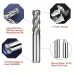 10PCS 4 Flutes End Mill Bits 2-12mm Straight Milling Cutter Straight Shank Drill Bits for Wood / Steel / Titanium