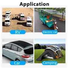 12V 12W Solar Panel Dual USB 5V Solar Panel Battery Charger Controller Camping Hiking Monocrystalline Solar Cell Boat Car Home