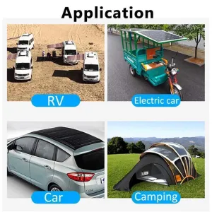 12V 12W Solar Panel Dual USB 5V Solar Panel Battery Charger Controller Camping Hiking Monocrystalline Solar Cell Boat Car Home
