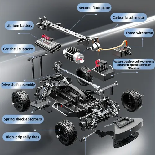 JJRC C8828 RTR 1/14 2.4G 4WD 30km/h Drift Rally RC Car Full Proportional Control LED Light High Speed Racing All Terrain Driving Electric Vehicles Models Toys