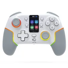 HONCAM STK-7052 RGB Lighting Wireless bluetooth Gamepad with Display Screen Supoorts Vibration Turbo Function with Motion Control Macro Programming for PC/Android/IOS/Switch