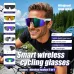 QY-Pro2 bluetooth 5.4 Smart Cycling Glasses with AI Voice Assistant UV Protection Windproof Sandproof 360 Surround Sound for Outdoor Sports