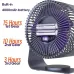 4000mAh Air Circulation Silent Fan Portable Air Circulator Fan 3 Speed Adjustment Battery Operated Fan Personal Table Fan for Home Office Bedroom