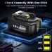 18V 3.0Ah-6.0Ah Battery Replacement for Mak 18V BL1830 BL1840 BL1850 BL1860 BL1835 194205-3 194309-1 LXT-400 Cordless Battery Power Tool Battery