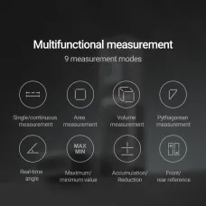 ATuMan LSA Laser Rangefinder 50m High Precision Handheld Distance Measurement Tool Multifunctional Compact Design Industrial Construction Large Screen Display