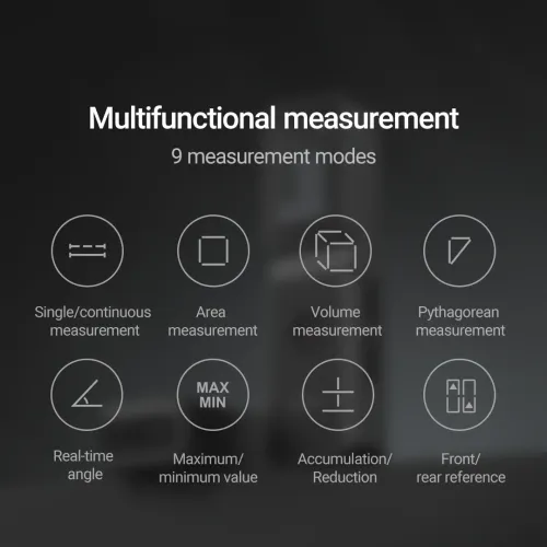 ATuMan LSA Laser Rangefinder 50m High Precision Handheld Distance Measurement Tool Multifunctional Compact Design Industrial Construction Large Screen Display
