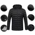 TENGOO HJ-11 Unisex Electric Heated Jacket - 11 Heating Areas,3-Modes Adjustable, USB Charging, Thermal Hoodie Jacket for Winter Sport Skiing Cycling